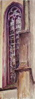 Kirchenfenster Höxter 1, Architektur, Aquarell